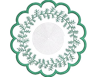 ITH Christmas Candle Mat - Machine Embroidery Design, In The Hoop Christmas Christmas Candle Placemat, Holiday Decor, Includes Instructions