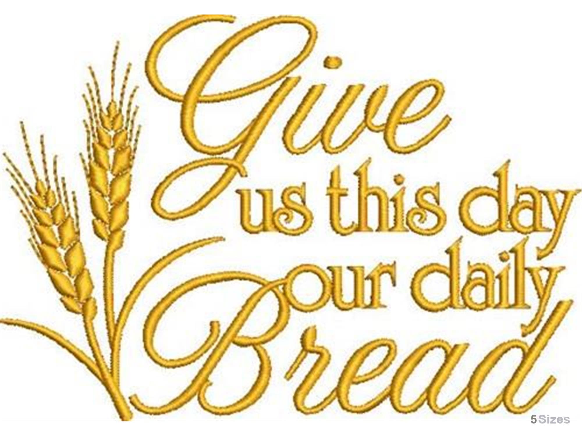 Wandschild „Give Us This Day Our Daily Bread“ – Bibelvers Matthäus 6:11, Holz 81,3x30,5 Cm