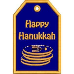 Ith Hanukkah Gift Card Holder 4 - Motif de broderie machine
