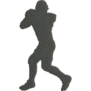 Football Player Silhouette - Machine Embroidery Design, Football Embroidery Pattern, Quarterback Silhouette Embroidery Design