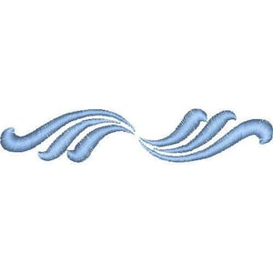 La Ola - Diseño de Bordado a Máquina, Patrón de Bordado de Olas del Océano, Diseño de Bordado de Olas Azules