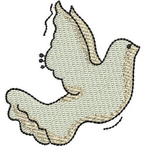 Peace Dove - Machine Embroidery Design, Flying Dove Embroidery Pattern, White Dove Embroidery Design, Peace Symbol Bird Embroidery Design