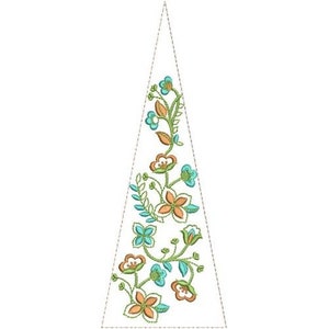 Bell Bottom Pants Insert - Machine Embroidery Design, Pants Insert Embroidery Pattern, Floral Pants Insert Embroidery Design, Flowers Insert