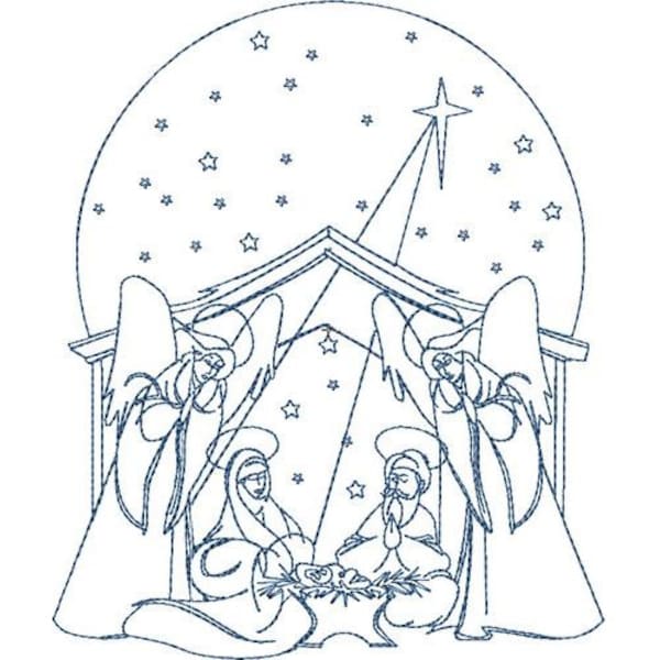 Mary and joseph and baby jesus jessecmault design  etsy uk