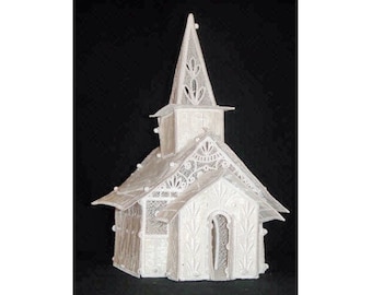 FSL and Applique Chapel - Machine Embroidery Design, Christian Church Applique Embroidery Pattern, FSL Chapel Design - Includes Instructions