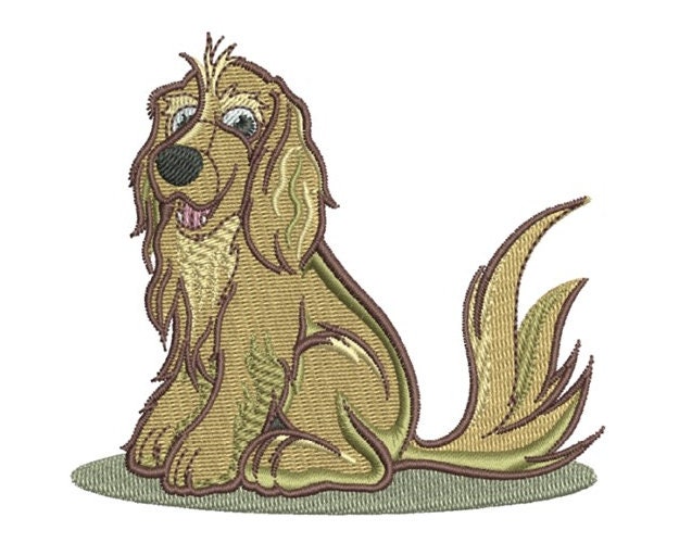 Happy Dog - Machine Embroidery Design, Sitting Dog Embroidery Pattern, Smiling Dog Embroidery Design