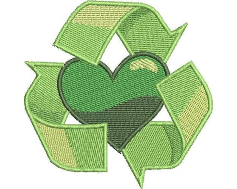 Recycling Symbol Machine Embroidery Design Earth Day - Etsy