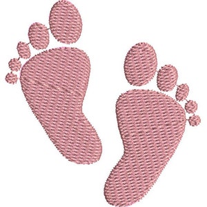 Baby Footprints - Machine Embroidery Design, Baby Child Feet Embroidery Pattern, Newborn Footprints Embroidery Design