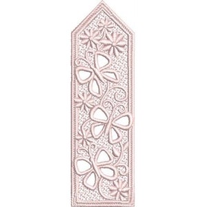 FSL Floral Butterfly Bookmark - Machine Embroidery Design, Freestanding Lace Bookmark Embroidery Pattern, FSL Spring Flower Embroidery