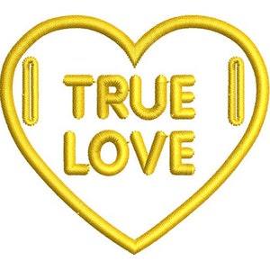 Tattoo Style True Love Embroidery 6 Inch Hoop 