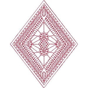 Symbole de la carte diamants - motif de broderie Machine, ITH Poker Night Mug tapis, symbole des cartes à jouer, conception de cartes de poker, instructions incluses