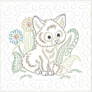 ITH Little Fox Quilt Block - Machine Embroidery Design, In The Hoop Little Fox Baby Quilt Embroidery Pattern, Includes Instructions