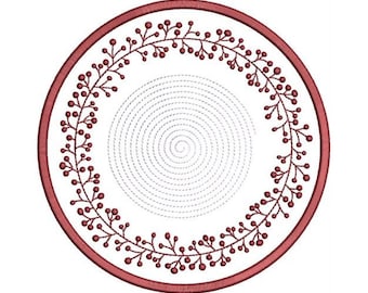 ITH Christmas Candle Mat - Machine Embroidery Design, In The Hoop Christmas Christmas Candle Placemat, Holiday Decor, Includes Instructions