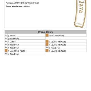 ITH Java Coffee Wrap - Machine Embroidery Design, In The Hoop Coffee Wrap Embroidery Pattern, Teacup Sleeve Design, Includes Instructions image 2