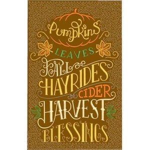 ITH Fall Harvest Quilt Block - Machine Embroidery Design, In The Hoop Fall Harvest Wall Hanging Embroidery Pattern, Includes Instructions