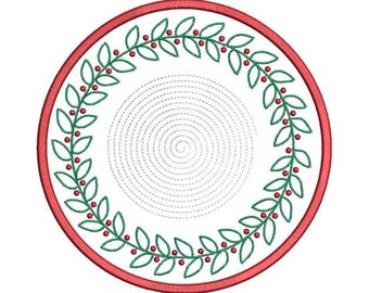 ITH Christmas Candle Mat - Machine Embroidery Design, In The Hoop Christmas Christmas Candle Placemat, Holiday Decor, Includes Instructions