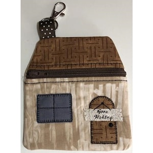 ITH Summer House Zip Pouch - Machine Embroidery Design, In The Hoop Summer House Zip Pouch Embroidery Design, Includes Instructions