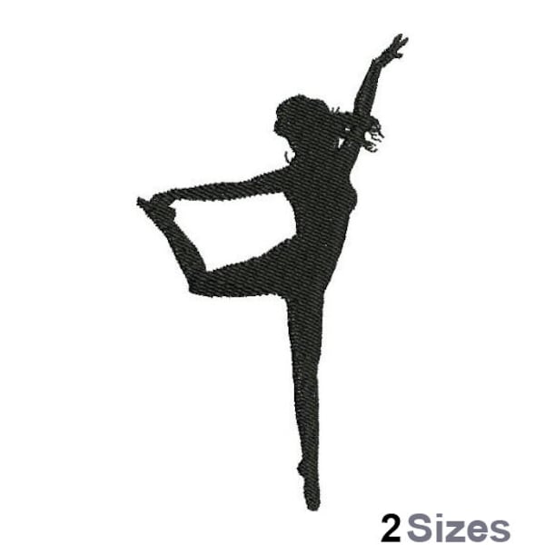 Jazz Dancer Woman Silhouette - Machine Embroidery Design - 2 Sizes, Lady Dancer Embroidery Pattern, Jazz Dance Embroidery Design