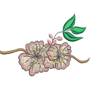 Cherry Blossom - Machine Embroidery Design, Cherry Flowers Embroidery Pattern, Cherry Tree Bloom Embroidery Design
