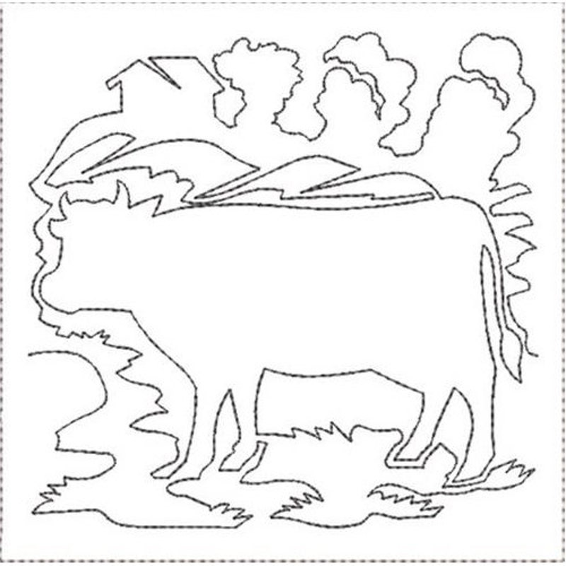 Cow Quilt Block Pattern Etsy