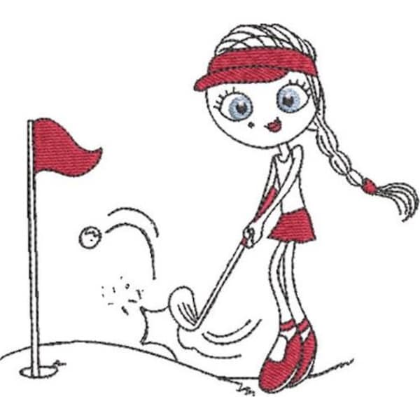 Lady Golfer Etsy