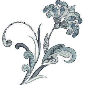 Elegant Fleur De Lis Flower - Machine Embroidery Design, Decorative Flower Embroidery Pattern, Fleur De Lys Embroidery, Lily Flower Design