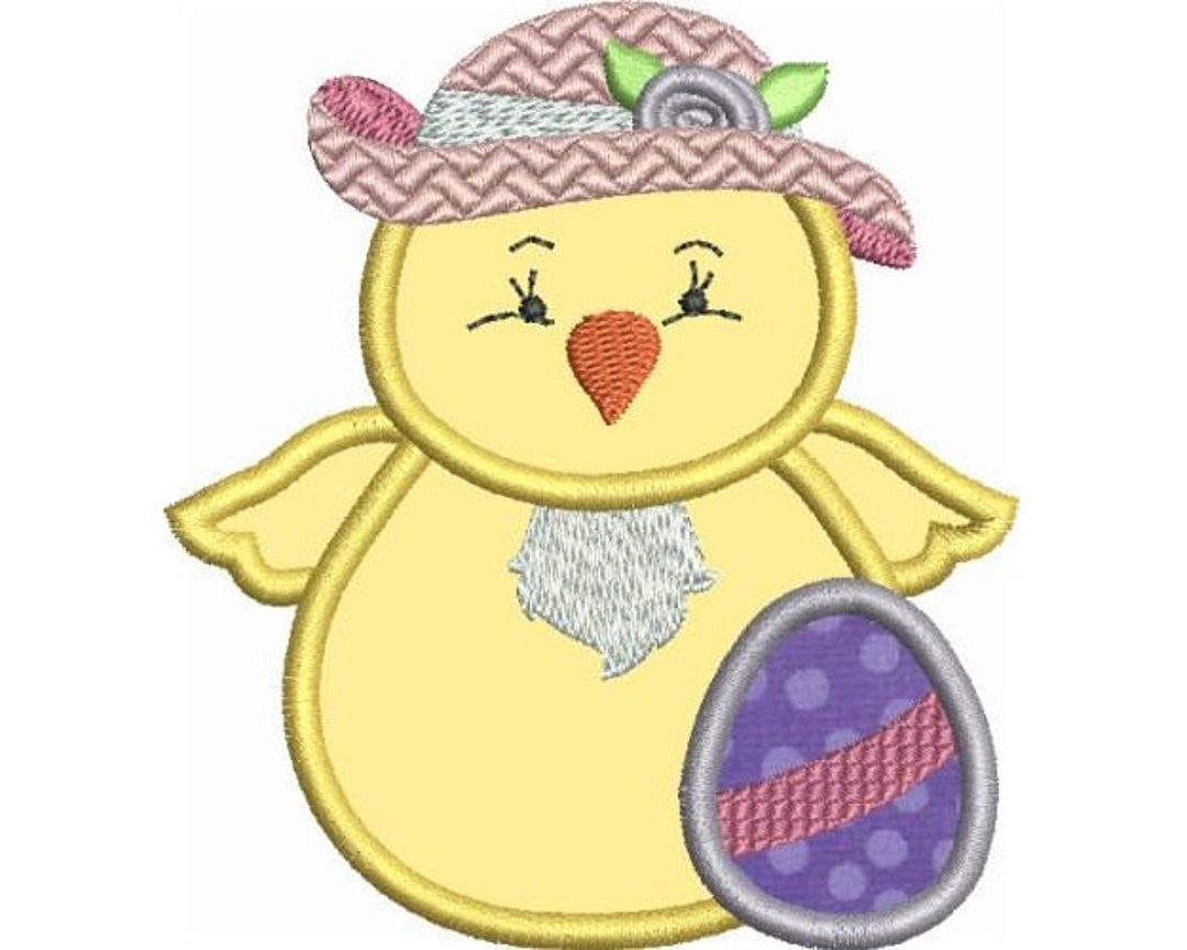 Easter Chick With Egg - Machine Embroidery Design, Easter Picnic ...