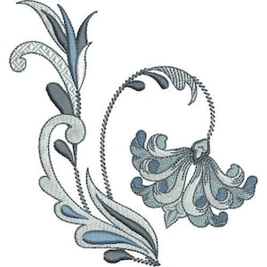 Elegant Fleur De Lis Flower - Machine Embroidery Design, Decorative Flower Embroidery Pattern, Fleur De Lys Embroidery, Lily Flower Design