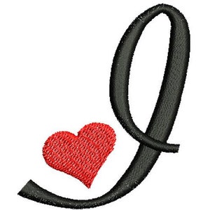 Diseño de bordado a máquina "Cariño I", patrón de bordado del alfabeto de San Valentín, diseño de bordado de letras de corazón, bordado de fuente Love