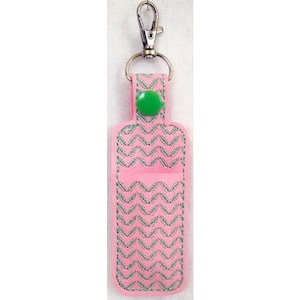 ITH Lip Balm Holder - Machine Embroidery Design, In The Hoop Lip Balm Holder Embroidery Pattern, Includes Instructions