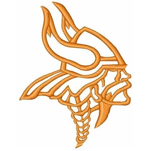 Viking Helmet Outline Machine Embroidery Design - Norse Warrior Mythology Embroidery Pattern, Norseman Embroidery Design, Digital Download