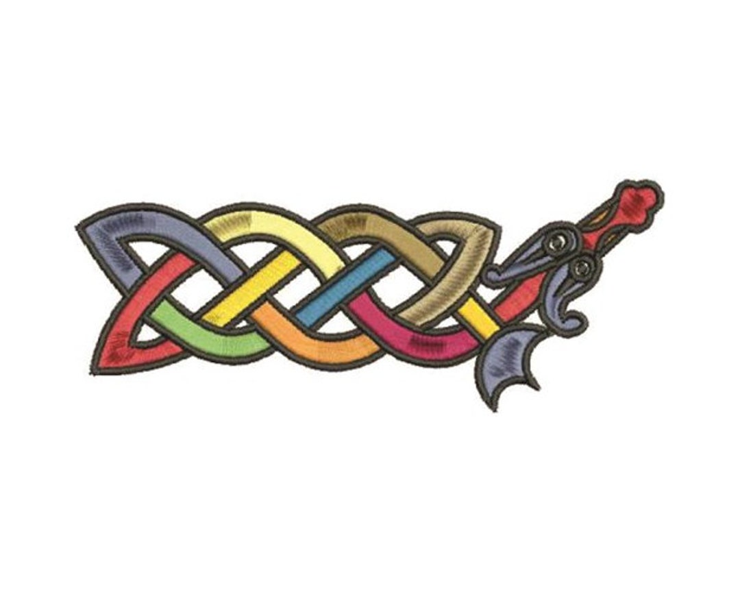 Nudo de dragón celta: diseño de bordado a máquina, patrón de bordado con  nudos de colores, diseño de bordado de dragón celta - Etsy México, image size:1080x864