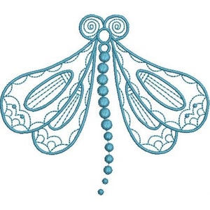 Dragonfly Large - Machine Embroidery Design, Spring Dragonfly Embroidery Pattern, Decorated Dragonfly Embroidery Design