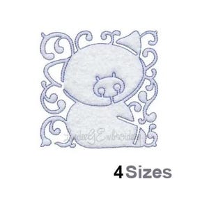 Pig Quilt Block Continuous - Machine Embroidery Design - 4 Sizes, Pig Quilt Block Embroidery Pattern