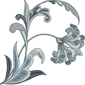 Elegant Fleur De Lis Flower - Machine Embroidery Design, Decorative Flower Embroidery Pattern, Fleur De Lys Embroidery, Lily Flower Design