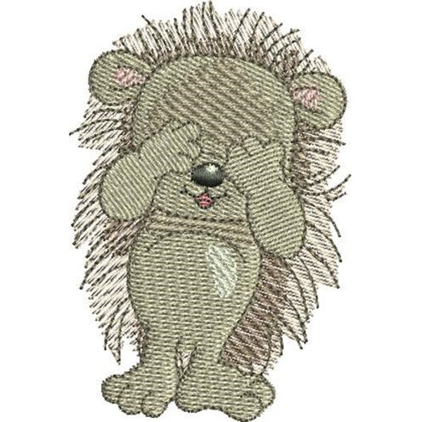 Hedgehog Peek-A-Boo - Machine Embroidery Design, Playing Hedgehog Embroidery Pattern, Peekaboo Embroidery Design, Porcupine Embroidery