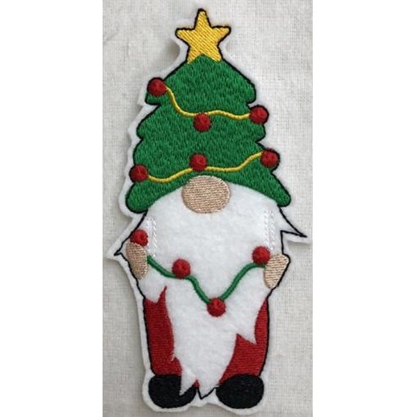 ITH Christmas Gnome Swag - Machine Embroidery Project Design, In The Hoop Christmas String Lights Gnome Embroidery - Includes Instructions