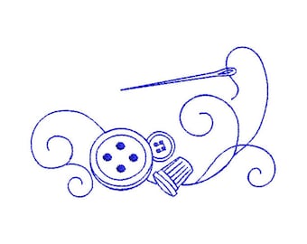 Naai-begrippen - machineborduurontwerp, naaldborduurpatroon, naaiknoppen borduurontwerp, vingerhoed borduurontwerp