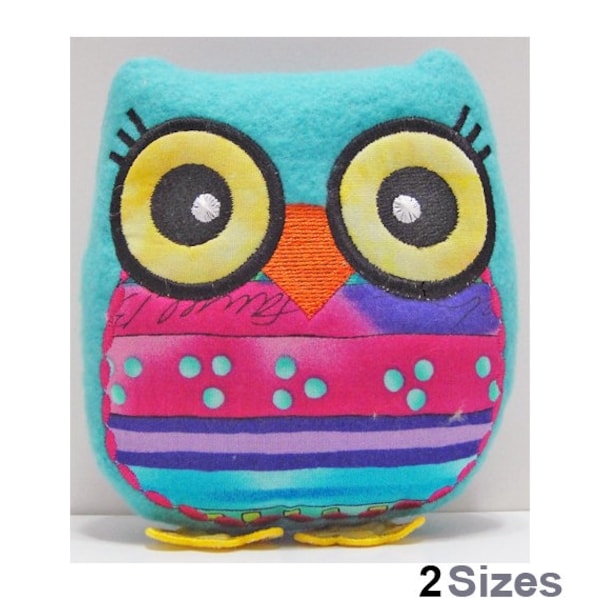 Stuffed Owl - Machine Embroidery Project Design, Owl Softie Embroidery Pattern - Includes Instructions