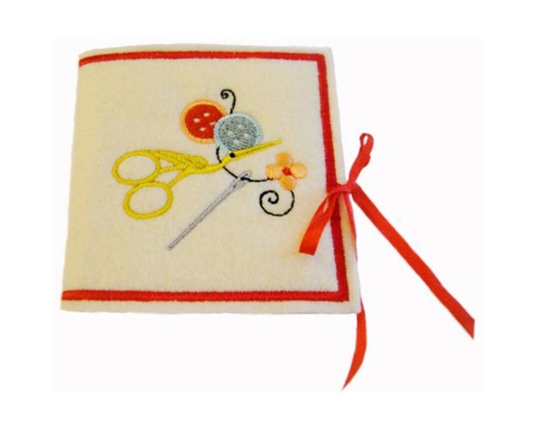 ITH My Grandmother's Needle Book Machine Embroidery Project Design, in the Hoop Needle Book