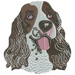 English Springer Spaniel - Machine Embroidery Design, Springer Spaniel Embroidery Design, Dog Head Embroidery Pattern