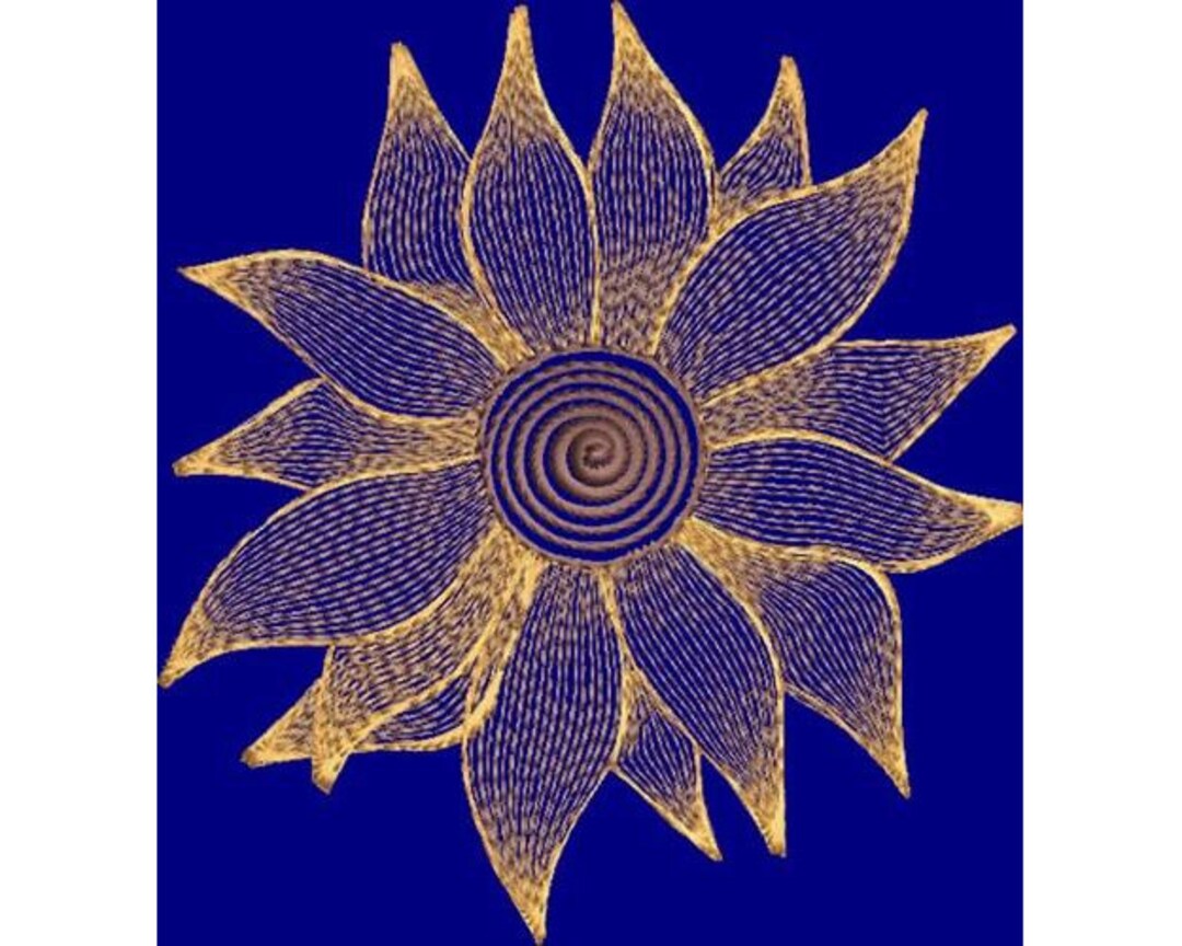 String Stitch String Stitch Sunflower - Machine Embroidery Design, Sunflower ...