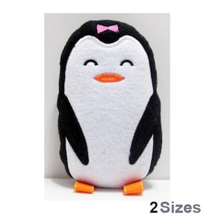 ITH Female Penguin Softie Laughing Eyes - Machine Embroidery Project Design, 2 Sizes, In the Hoop Penguin Softies, Includes Instructions