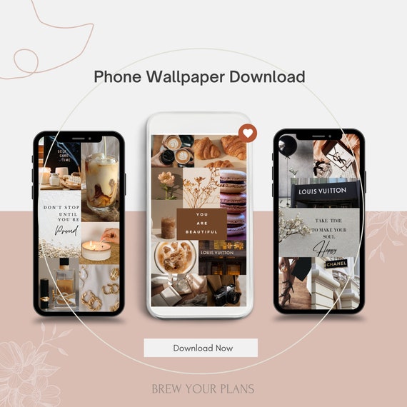 5-in-1 Phone Wallpapers Bundle Soft Aesthetic Collage 