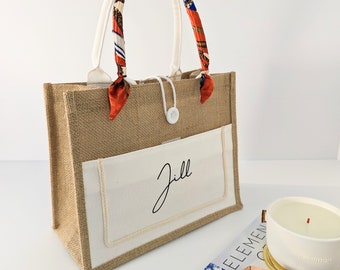 White Jute Bag