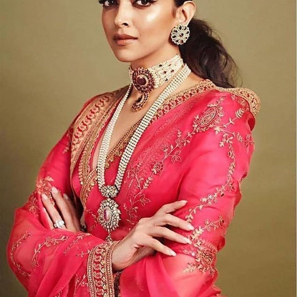 Deepika Organza Sequence Work Saree, Saree For USA Women, Designer Saree, Party Wear Saree, Wedding Wear Saree, Ruffle Saree, Saree Blouse