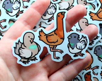 Pigeon Sticker 3 inch waterproof