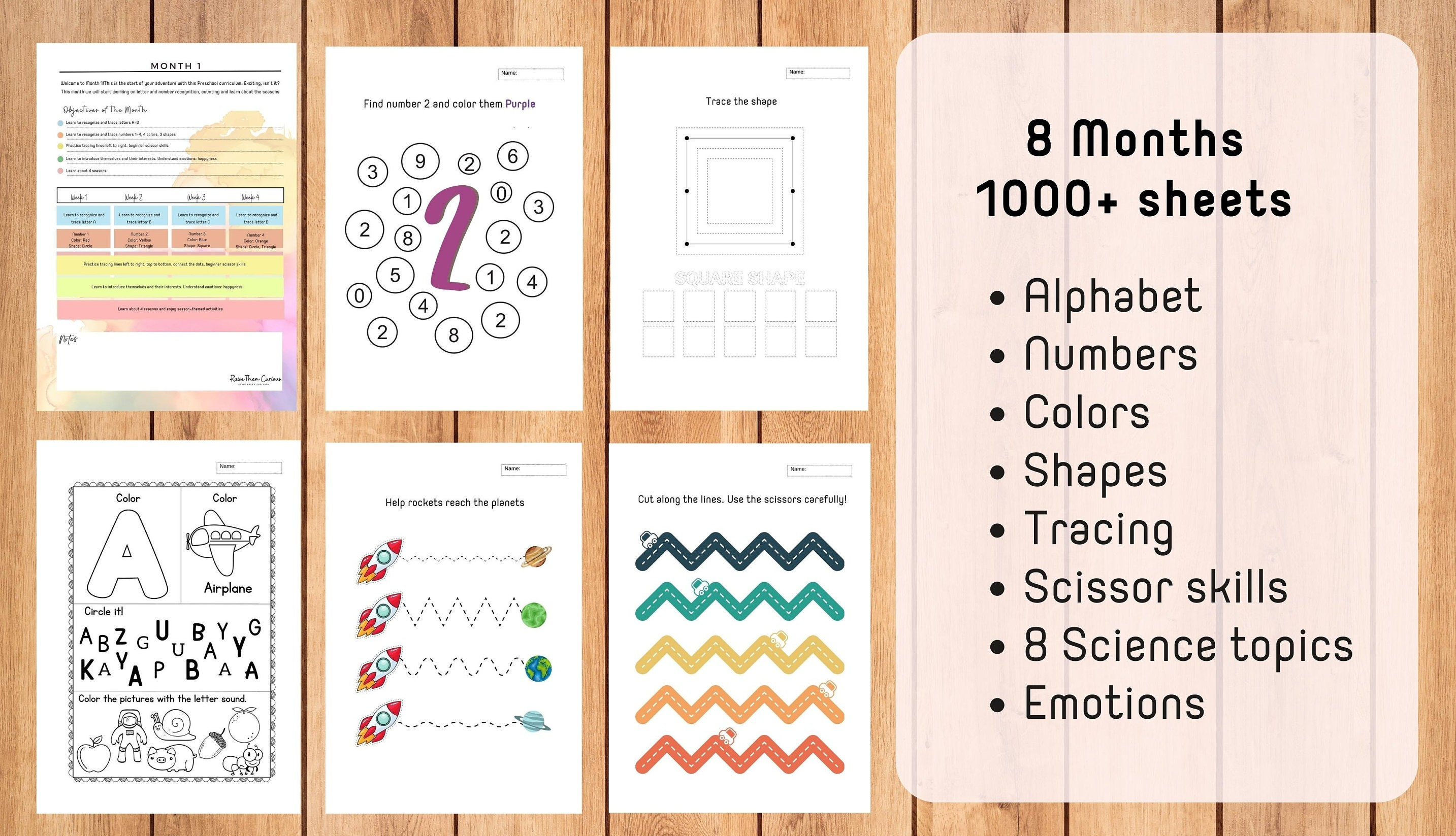 Complete Pre-k Curriculum 1000 Pages 32 Week Learning - Etsy