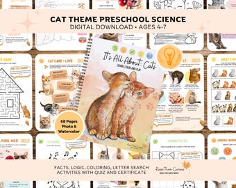 猫のアクティビティブック：幼稚園・保育園向け科学（デジタルダウンロード）