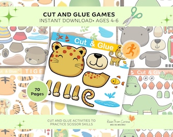 切り貼りゲーム | 印刷可能 | すぐにダウンロード